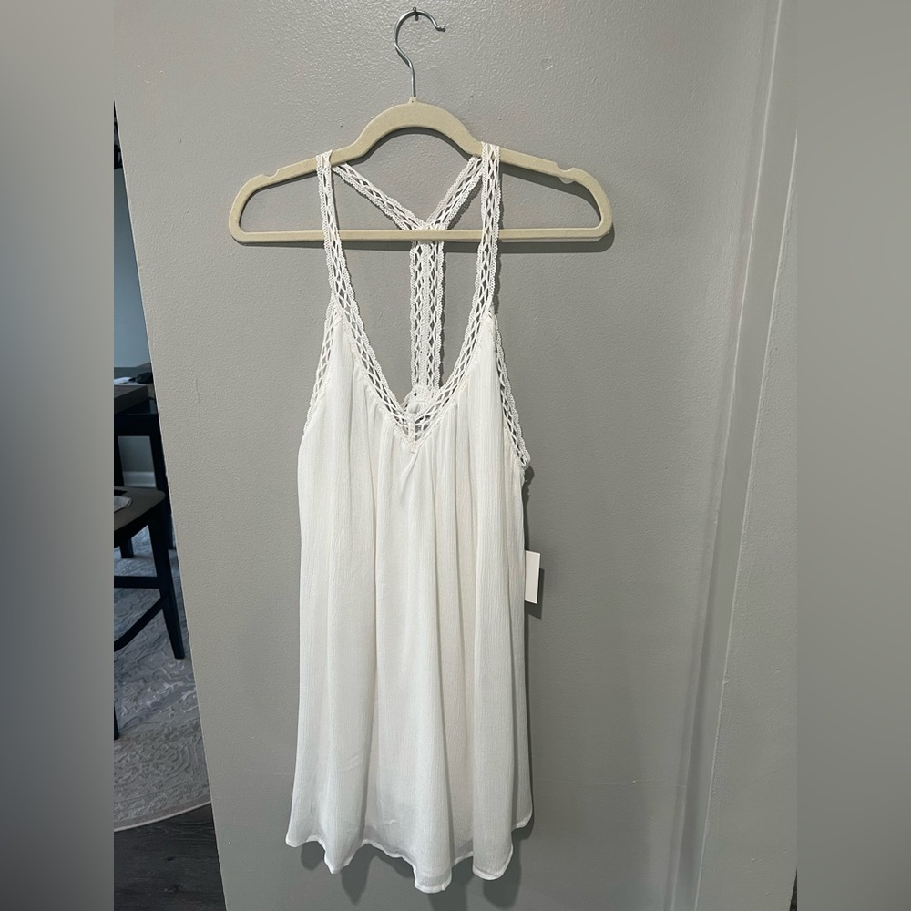 Lulu’s White Crochet Strap Dress